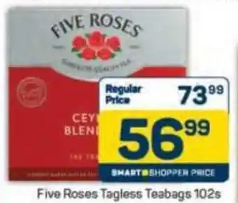 Pick n Pay Five Roses Tagless Teabags offer