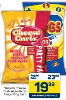 Pick n Pay Willards Cheese Curls Assorted or Flings offer
