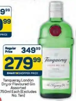 Pick n Pay Tanqueray London Dry or Flavoured Gin Assorted offer
