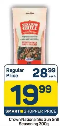 Pick n Pay Crown National Six Gun Grill Seasoning 200g offer