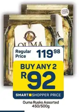 Pick n Pay Ouma Rusks Assorted 450/500g offer