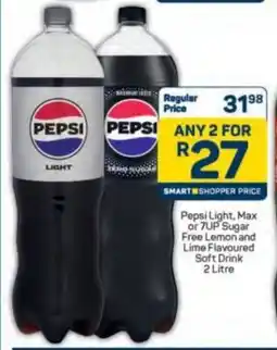 Pick n Pay Pepsi Light, Max or 7UP Sugar Free Lemon and Lime Flavoured Soft Drink offer