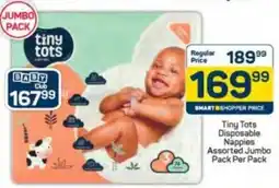 Pick n Pay Tiny Tots Disposable Nappies Assorted Jumbo Pack offer