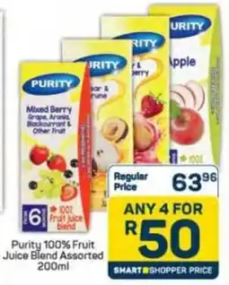 Pick n Pay Purity 100% Fruit Juice Blend Assorted offer