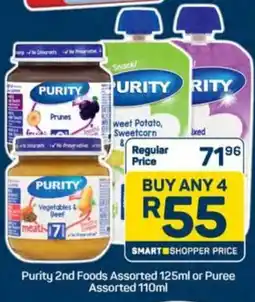 Pick n Pay Purity 2nd Foods Assorted or Puree offer
