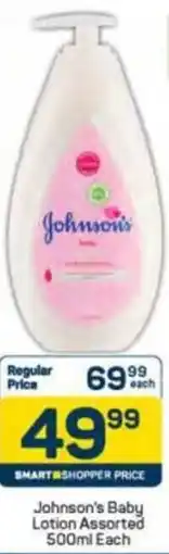 Pick n Pay Johnson's Baby Lotion Assorted offer