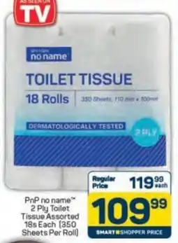 Pick n Pay PnP no name 2 Ply Toilet Tissue Assorted offer