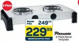 Pick n Pay Pineware 2-Plate Spiral Hotplate offer