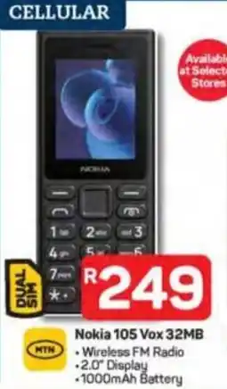 Pick n Pay Nokia 105 Vox 32MB offer