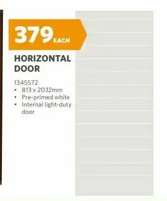 BUCO Horizontal doors offer