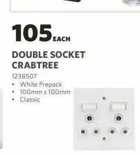 BUCO Double socket crabtree offer