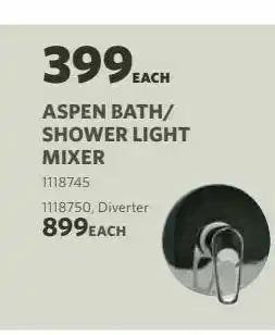Aspen bath/ shower light mixer