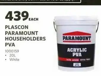 BUCO Plascon paramount householders pva offer