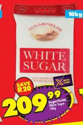 SUGARFIELDS WHITE SUGAR 10kg