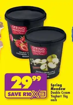 Shoprite Spring Meadow Double Cream Yoghurt 1kg each offer