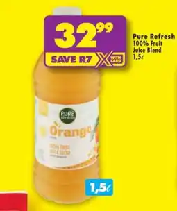 Shoprite PURE REFRESH 100% FRUIT JUICE BLEND 1,5ℓ offer