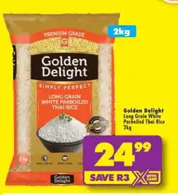 Shoprite Golden Delight Long Grain White Parboiled Thai Rice 2kg offer