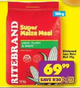 Shoprite Ritebrand Super Maize Meal 10kg offer