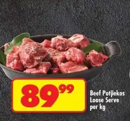 Shoprite BEEF POTJIEKOS LOOSE SERVE per kg offer