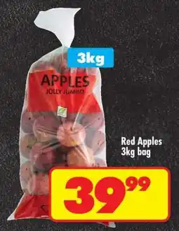 Shoprite RED APPLES 3kg bag offer