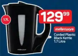 Pick n Pay Mellerware Corded Plastic Black Kettle offer
