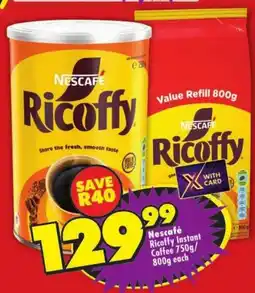 Shoprite Nescafé Ricoffy Instant Coffee offer