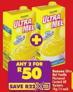Shoprite Danone Ultra Mel Vanilla Flavoured Custard All Variants offer