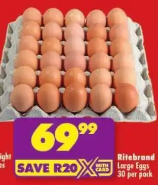 Shoprite Ritebrand Large Eggs offer