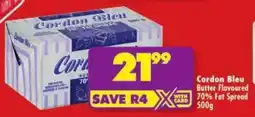 Shoprite Cordon Bleu Butter Flavoured 70% Fat Spread offer