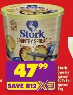 Shoprite Stork Country Spread 40% Fat Spread offer