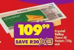 Shoprite Crystal Valley Cheese All Variants offer