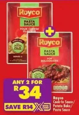 Shoprite Royco Cook-In Sauce/ Potato Bake/ Pasta Sauce offer
