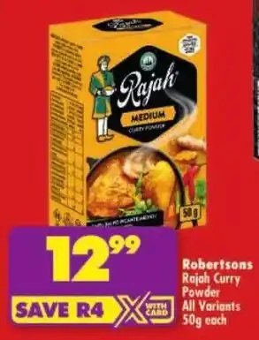 Shoprite Robertsons Rajah Curry Powder All Variants offer
