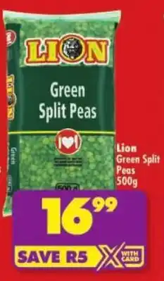 Shoprite Lion Green Split Peas offer