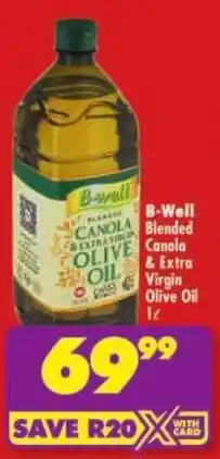 Shoprite B-Well Blended Canola Oil & Extra Virgin Olive Oil offer