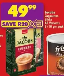 Shoprite Jacobs Cappuccino Sticks All Variants offer