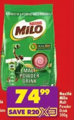 Shoprite Nestlé Milo Malt Powder Drink offer