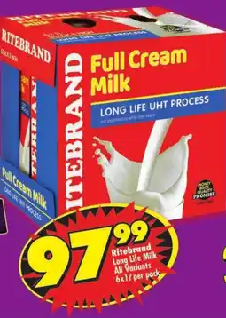 Shoprite Ritebrand Long Life Milk All Variants offer