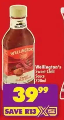 Shoprite Wellington's Sweet Chilli Sauce offer