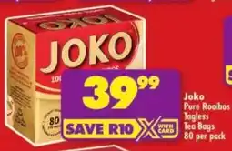 Shoprite Joko Pure Rooibos Tagless Tea Bags offer