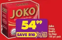 Shoprite Joko Strong Quality Tea Bags offer