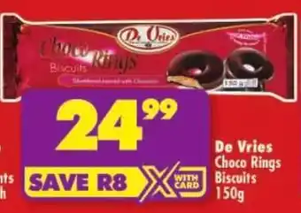 Shoprite De Vries Choco Rings Biscuits offer