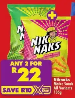 Shoprite Niknaks Maize Snack All Variants offer