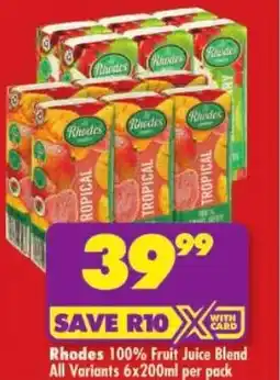 Shoprite Rhodes 100% Fruit Juice Blend All Variants offer