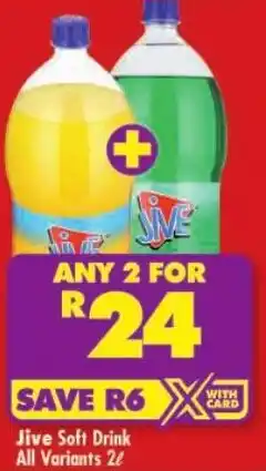 Shoprite Jive Soft Drink All Variants offer