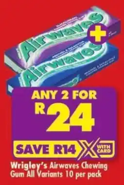 Shoprite Wrigley's Airwaves Chewing Gum All Variants offer