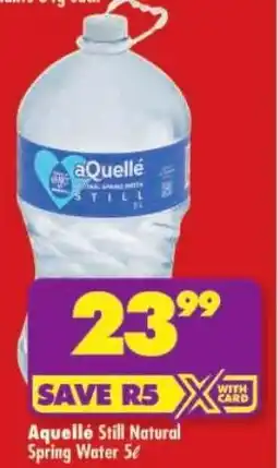 Shoprite Aquellé Still Natural Spring Water offer