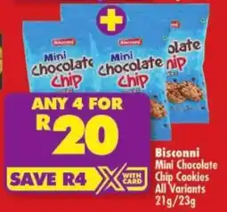 Shoprite Bisconni Mini Chocolate Chip Cookies All Variants offer