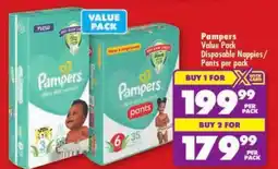 Shoprite Pampers Value Pack Disposable Nappies/ Pants offer