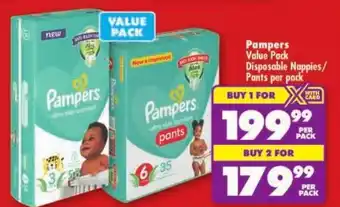 Shoprite Pampers Value Pack Disposable Nappies/ Pants offer